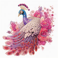 Load image into Gallery viewer, Diamond Painting - Partial Special Shaped - pink peacock (30*30CM)

