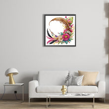 Load image into Gallery viewer, Diamond Painting - Partial Special Shaped - Feather and crescent parts (30*30CM)

