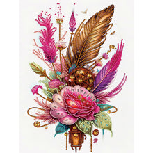 Load image into Gallery viewer, Diamond Painting - Partial Special Shaped - Feathers and Gears (30*40CM)
