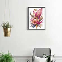 Load image into Gallery viewer, Diamond Painting - Partial Special Shaped - feathers and flowers (30*40CM)

