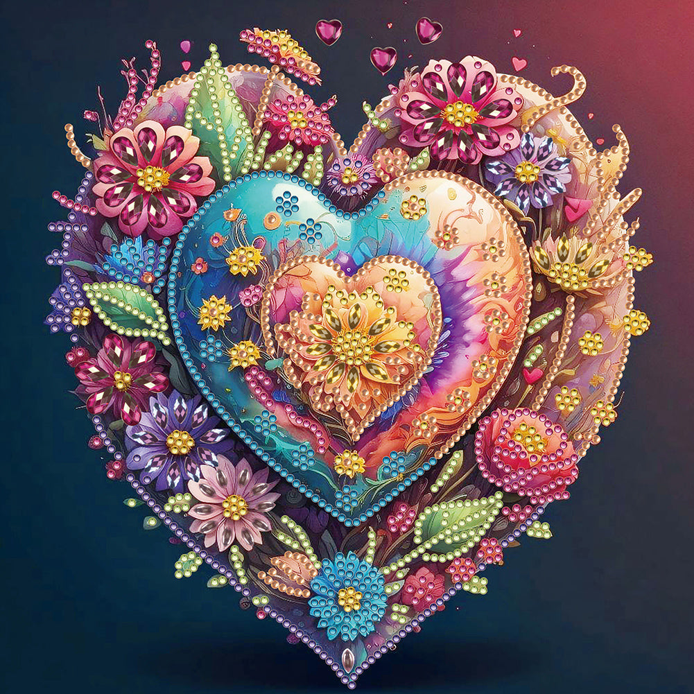 Diamond Painting - Partial Special Shaped - heart of darkness (30*30CM)