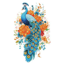 Load image into Gallery viewer, Diamond Painting - Partial Special Shaped - flower-like peacock (30*40CM)
