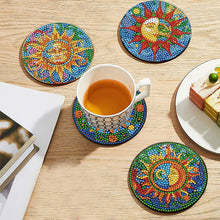 Load image into Gallery viewer, 8PCS Special Shape Diamond Painting Coasters Kits (Sun Stained Glass)

