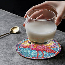 Load image into Gallery viewer, 8PCS Special Shape Diamond Painting Coasters Kits (Flamingo Stained Glass)
