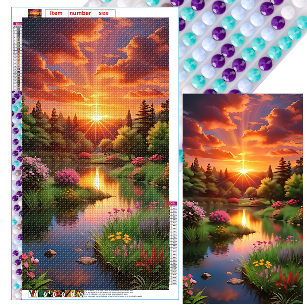 Diamond Painting - Full Round - mountains and fields (40*70CM)