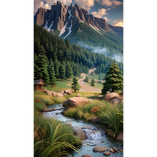 Load image into Gallery viewer, Diamond Painting - Full Round - mountains and fields (40*70CM)
