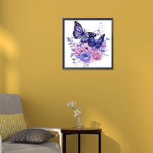 Load image into Gallery viewer, Diamond Painting - Partial Special Shaped - Butterfly (30*30CM)
