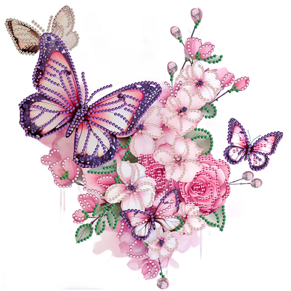 Diamond Painting - Partial Special Shaped - Butterfly (30*30CM)