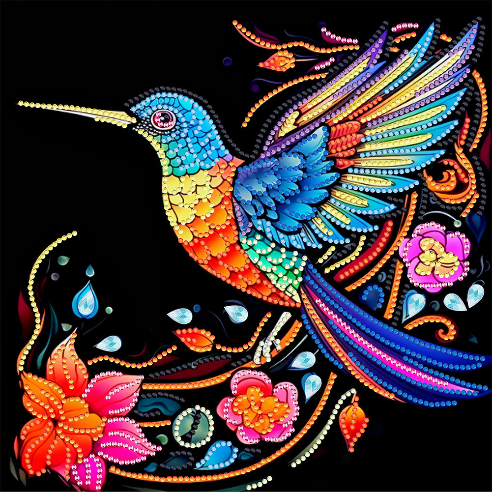Diamond Painting - Partial Special Shaped - hummingbird (30*30CM)
