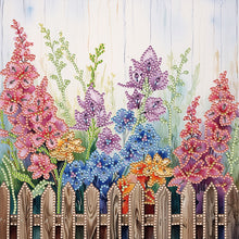 Load image into Gallery viewer, Diamond Painting - Partial Special Shaped - flowers in fence (30*30CM)
