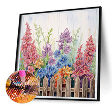 Load image into Gallery viewer, Diamond Painting - Partial Special Shaped - flowers in fence (30*30CM)
