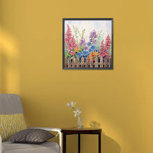 Load image into Gallery viewer, Diamond Painting - Partial Special Shaped - flowers in fence (30*30CM)
