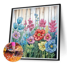 Load image into Gallery viewer, Diamond Painting - Partial Special Shaped - flowers in fence (30*30CM)
