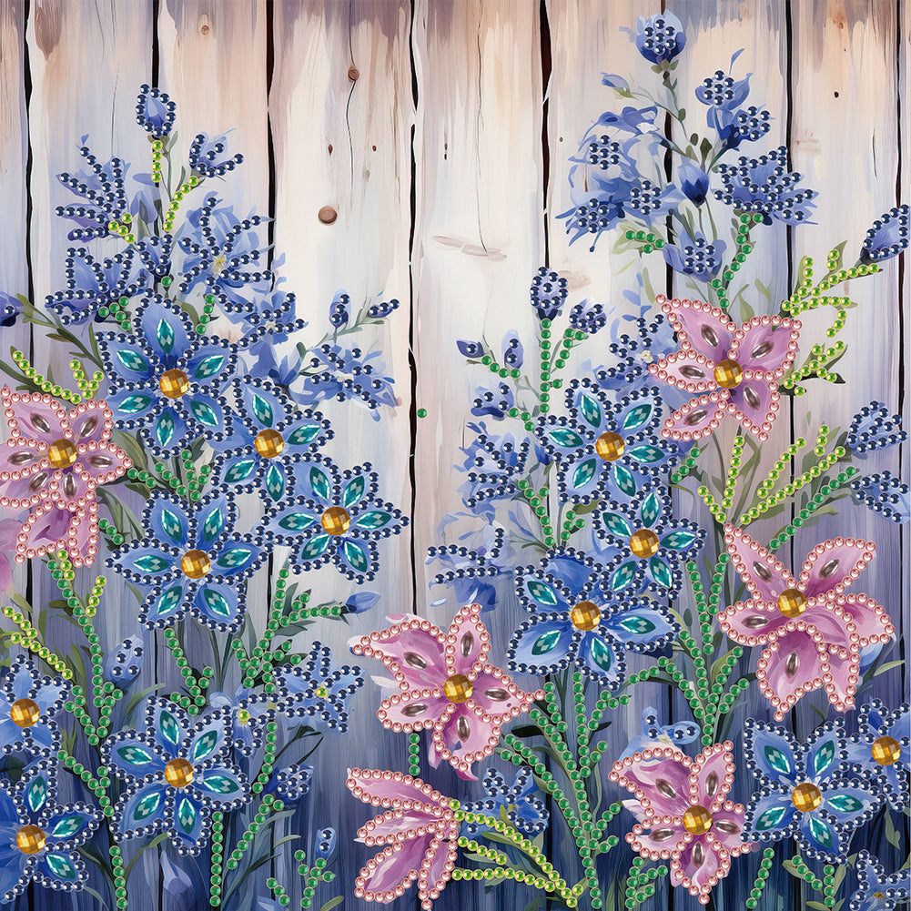 Diamond Painting - Partial Special Shaped - flowers in fence (30*30CM)