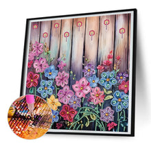 Load image into Gallery viewer, Diamond Painting - Partial Special Shaped - flowers in fence (30*30CM)
