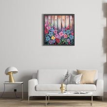 Load image into Gallery viewer, Diamond Painting - Partial Special Shaped - flowers in fence (30*30CM)
