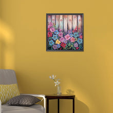 Load image into Gallery viewer, Diamond Painting - Partial Special Shaped - flowers in fence (30*30CM)
