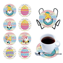 Load image into Gallery viewer, 8PCS Diamond Painting Art Coaster Kit Acrylic Round Diamond Painting DIY Coaster
