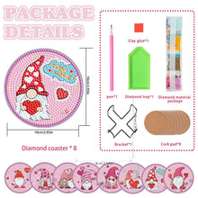 Load image into Gallery viewer, 8PCS Diamond Painting Art Coaster Kit Acrylic Round Diamond Painting DIY Coaster
