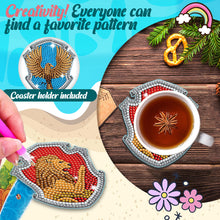 Load image into Gallery viewer, 4PCS Diamond Painting Art Coaster Kit Acrylic Round Diamond Painting DIY Coaster
