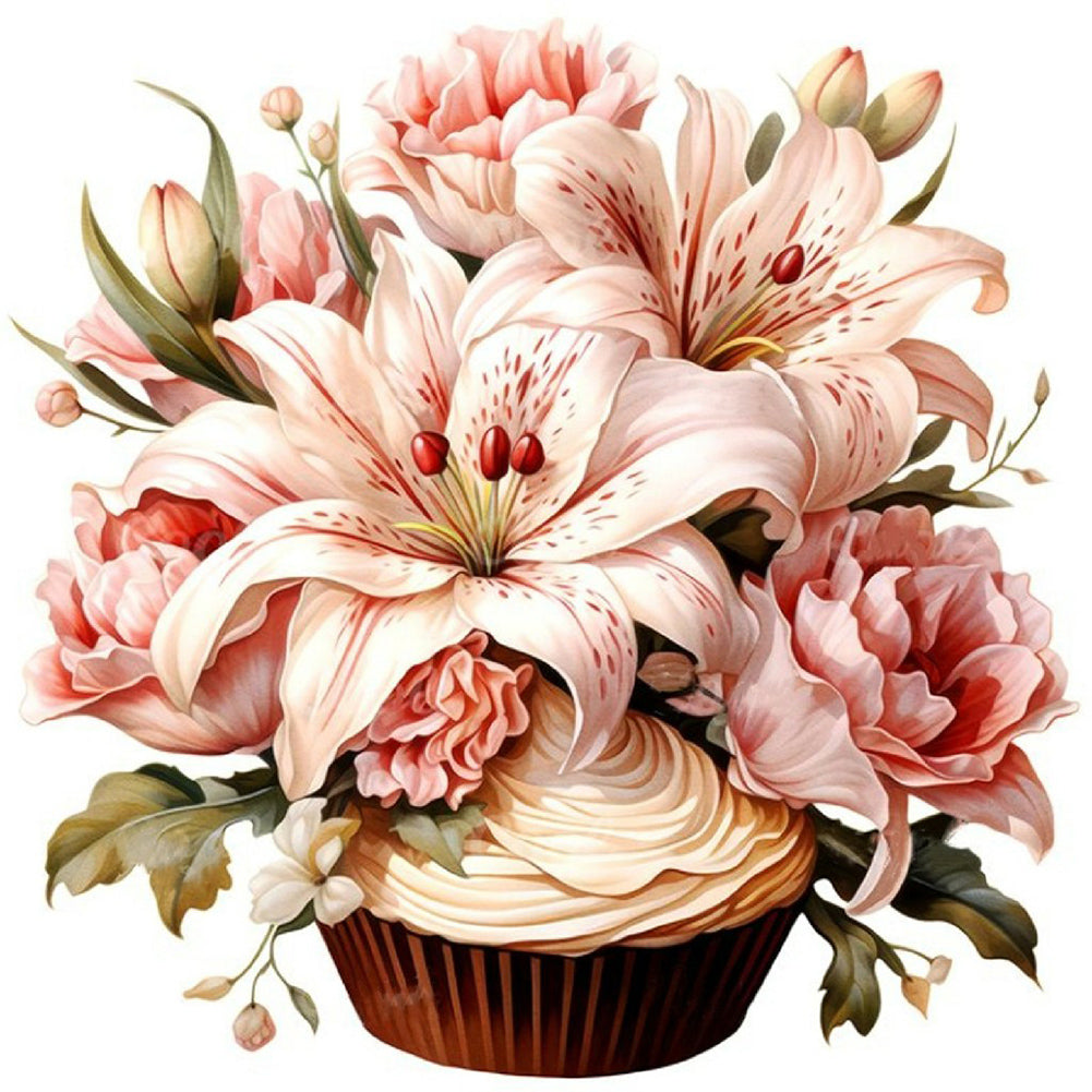 Diamond Painting - Full Round - Lily Cupcakes (40*40CM)