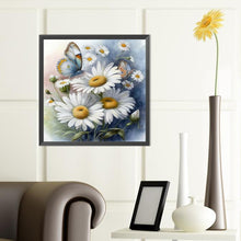 Load image into Gallery viewer, Diamond Painting - Full Round - Feverfew and butterfly (40*40CM)
