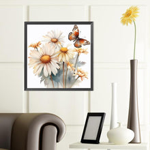 Load image into Gallery viewer, Diamond Painting - Full Round - Feverfew and butterfly (40*40CM)
