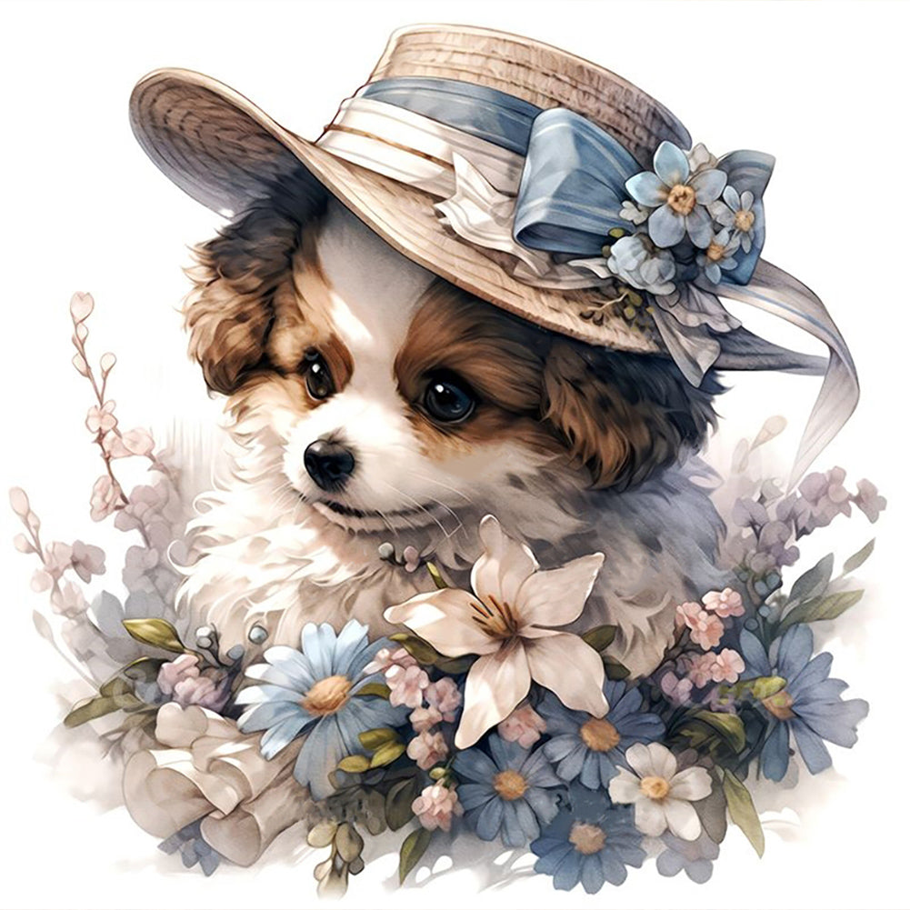 Diamond Painting - Full Round - Miss Dog and Miss Cat (40*40CM)