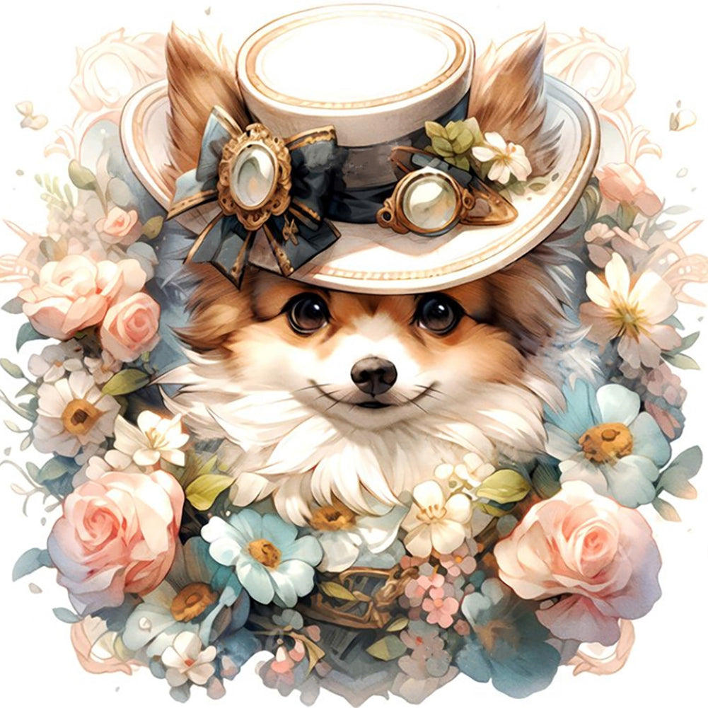 Diamond Painting - Full Round - Miss Dog and Miss Cat (40*40CM)