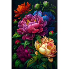 Load image into Gallery viewer, AB Diamond Painting - Full Round - night peony (40*60CM)
