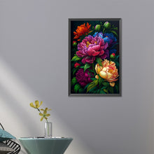 Load image into Gallery viewer, AB Diamond Painting - Full Round - night peony (40*60CM)

