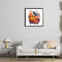 Load image into Gallery viewer, Diamond Painting - Full Round - Halloween Crow Pumpkin (30*30CM)
