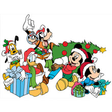 Load image into Gallery viewer, Diamond Painting - Full Round - Christmas with Mickey Mouse and Friends (40*30CM)
