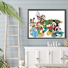 Load image into Gallery viewer, Diamond Painting - Full Round - Christmas with Mickey Mouse and Friends (40*30CM)
