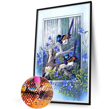 Load image into Gallery viewer, Diamond Painting - Full Round - Frame painting star flower bluebird (40*60CM)
