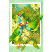 Load image into Gallery viewer, Diamond Painting - Full Round - Frame painted white wood eucalyptus parrot (40*60CM)

