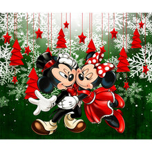 Load image into Gallery viewer, Diamond Painting - Full Round - Mickey and Minnie meeting at Christmas (60*50CM)
