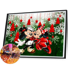 Load image into Gallery viewer, Diamond Painting - Full Round - Mickey and Minnie meeting at Christmas (60*50CM)
