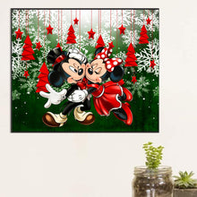 Load image into Gallery viewer, Diamond Painting - Full Round - Mickey and Minnie meeting at Christmas (60*50CM)
