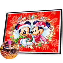 Load image into Gallery viewer, Diamond Painting - Full Round - Christmas Mickey and Minnie gifts (60*50CM)
