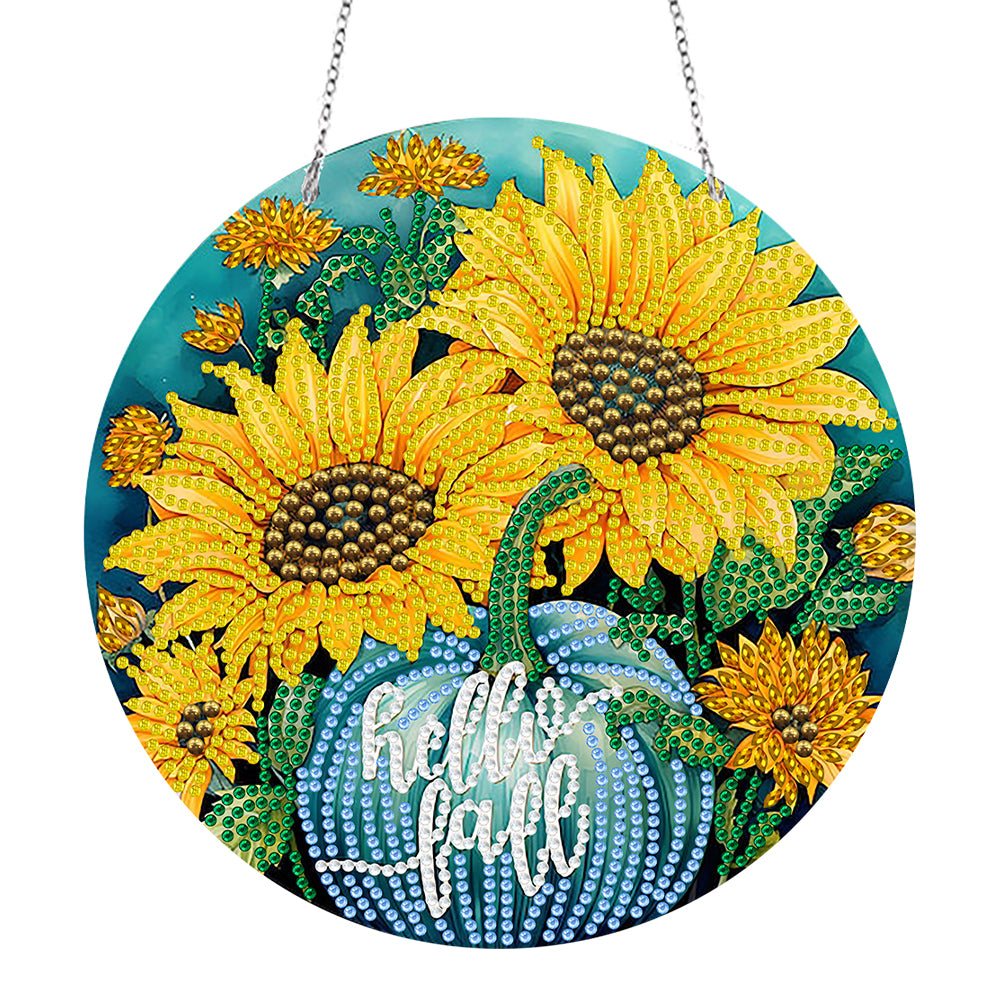 Double Sided Diamond Art Painting Diamond Painting Suncatcher (sunflower)