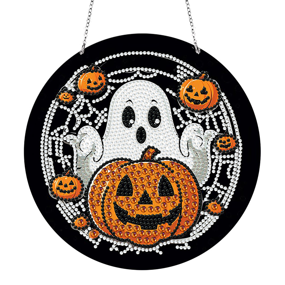 Double Sided Diamond Art Painting Diamond Painting Suncatcher (halloween ghost)