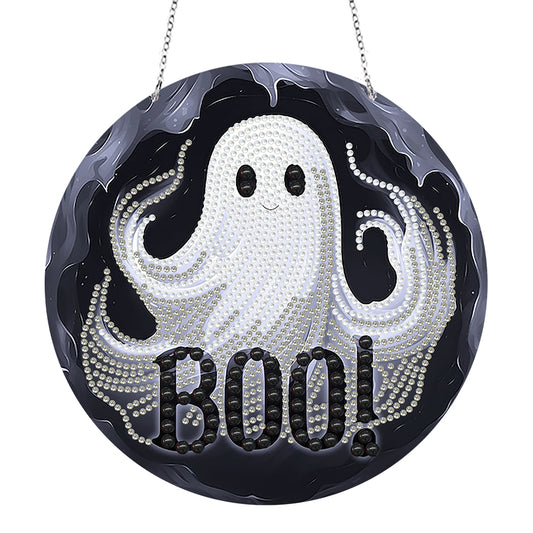 Double Sided Diamond Art Painting Diamond Painting Suncatcher (halloween ghost)