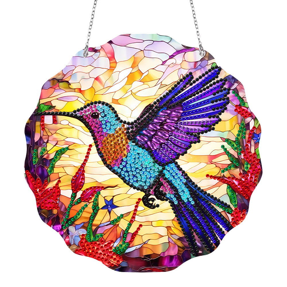 Double Sided Diamond Art Painting Diamond Painting Suncatcher (hummingbird)