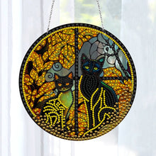 Load image into Gallery viewer, Double Sided Diamond Art Painting Diamond Painting Suncatcher (black cat)
