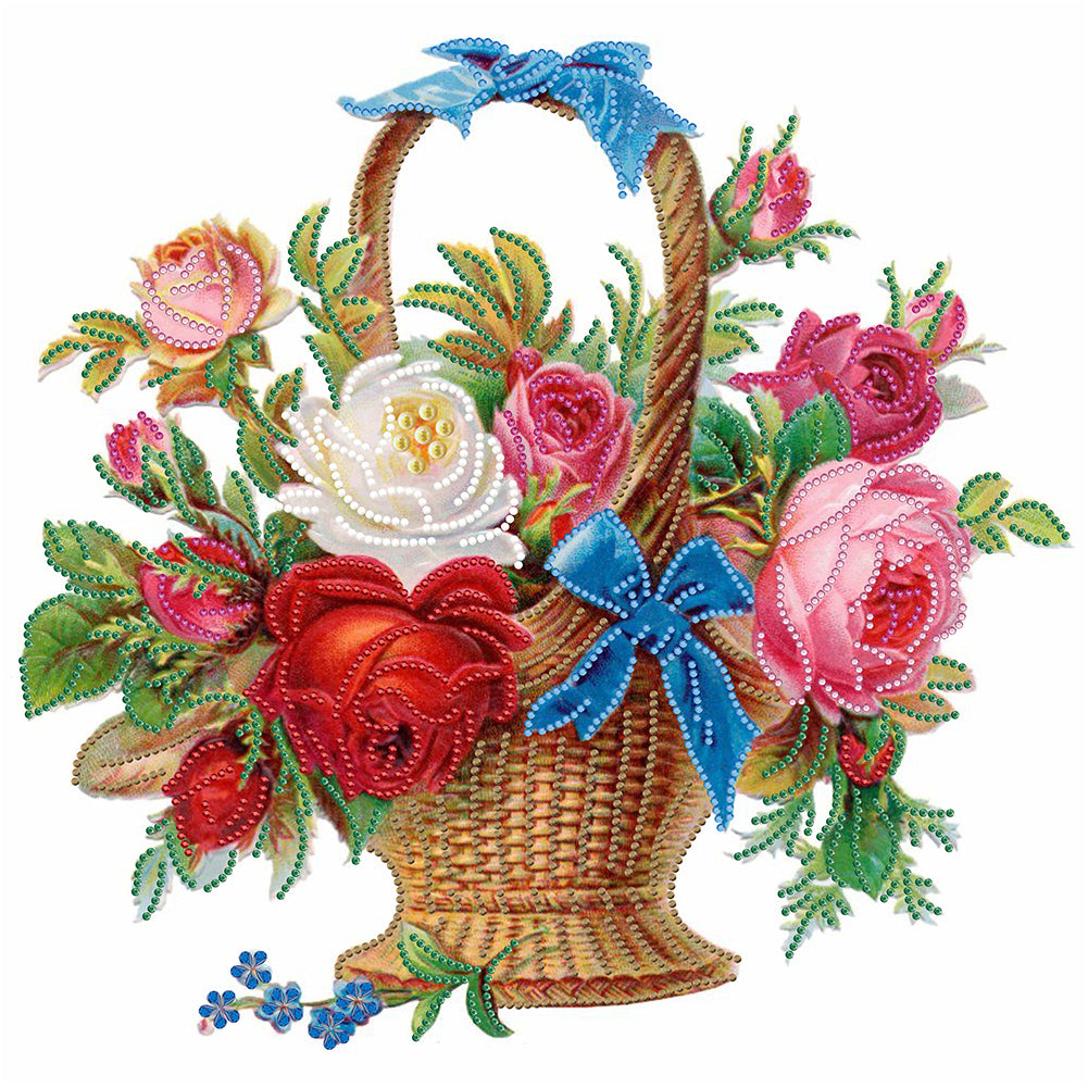 Diamond Painting - Partial Special Shaped - flower basket (40*40CM)