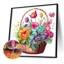 Load image into Gallery viewer, Diamond Painting - Partial Special Shaped - flower basket (40*40CM)
