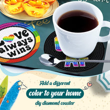 Load image into Gallery viewer, 8PCS Acrylic Round Diamond Painting Art Coaster Kit Diamond Painting DIY Coaster
