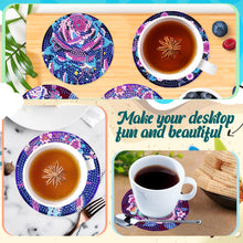 Load image into Gallery viewer, 8PCS Acrylic Round Diamond Painting Art Coaster Kit Diamond Painting DIY Coaster
