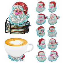 Load image into Gallery viewer, 10PCS Diamond Painting Art Coaster Kit Santa Christmas Christmas Gifts Cardinals

